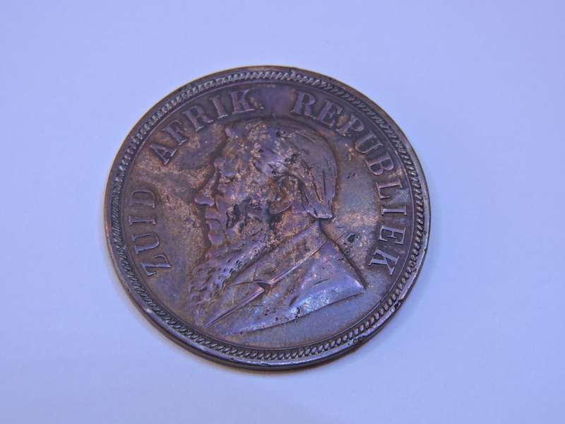 1892 ZAR 1 Penny ( 1D )  Paul Kruger filler coin
