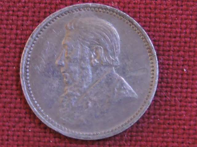 1897 ZAR 3d Three pence ( Tickey ) Paul Kruger .925 Sterling Silver coin
