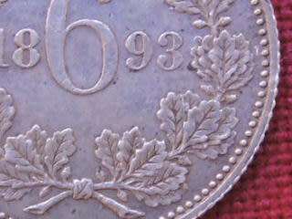 1893 ZAR 6d Sixpence Paul Kruger .925 Sterling Silver coin
