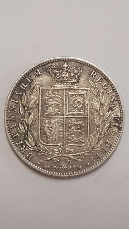 1874 British Half Crown Silver Coin