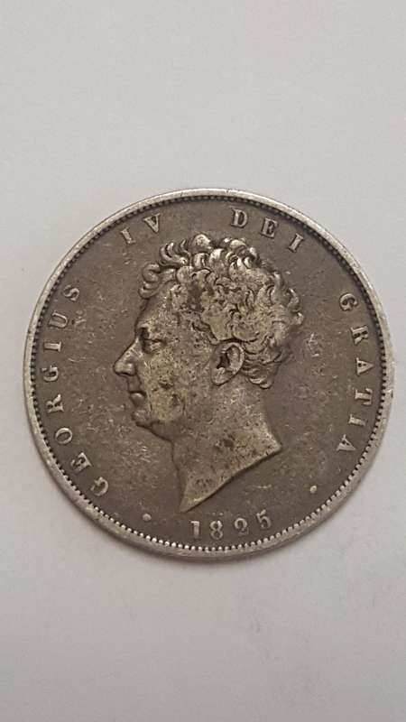 1825 British Half crown silver coin   # CRAZY BARGAIN COIN  #