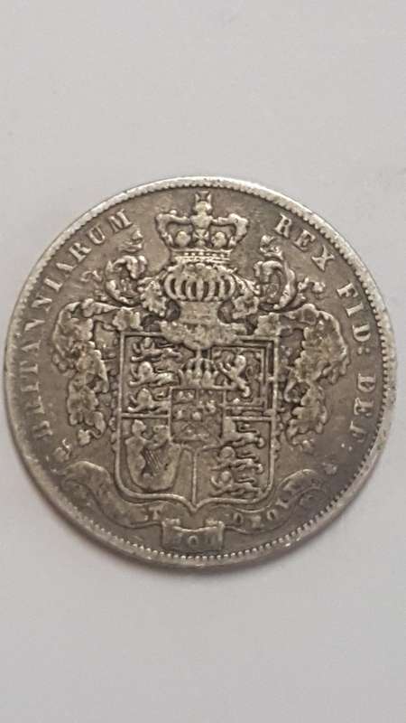 1825 British Half crown silver coin   # CRAZY BARGAIN COIN  #