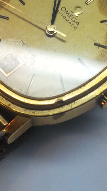 Omega De Ville Mens Automatic Watch with Date. Gold plated.