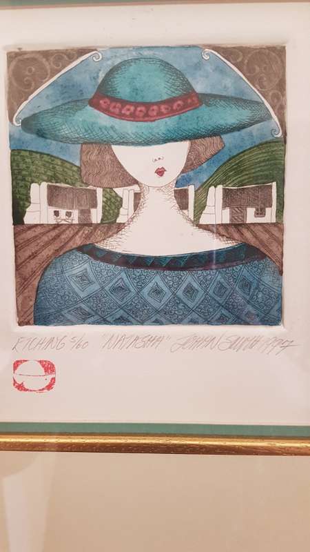 Johan Smith Original Art Colour Etchings Pair Susara and Natasha