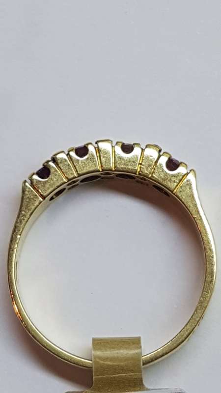 18ct Gold Diamond and Ruby Eternity Ring
