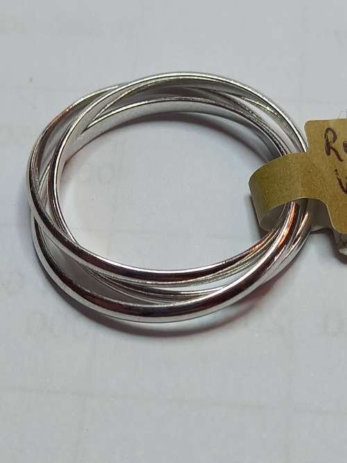 Sterling Silver Russian style wedding band ring