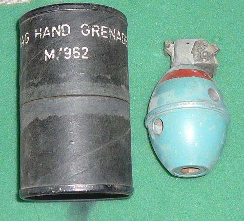 SADF M26 PRACTICE GRENADE & CONTAINER