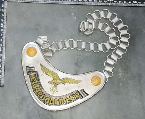 GERMAN WW2 LUFTWAFFE FELDGENDARMERIE GORGET