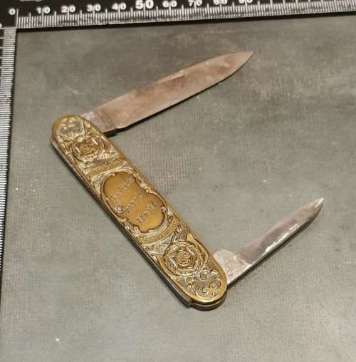 GENERAL BOTHA, UNION OF SOUTH AFRICA 1910 COMMEMORATIVE PEN KNIFE
