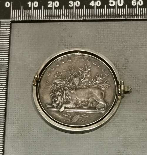 ZULU WAR MEDAL MADE INTO BROOCH