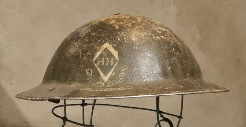 SOUTH AFRICAN MK11 STEEL HELMET UNIT MARKED