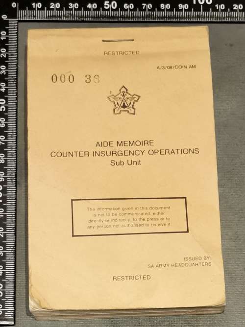 SADF AIDE MEMOIRE COIN MANUAL