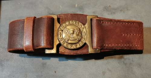 TRANSVAAL SCOTTISH LEATHER BELT