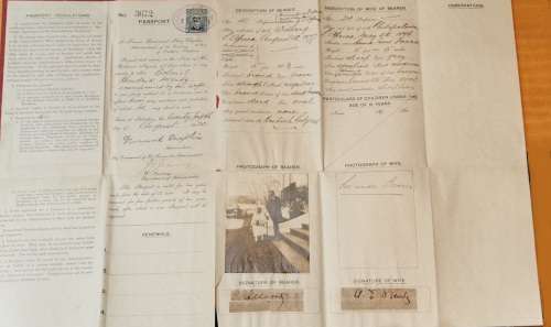 HENDRIK MENTZ ,1920 -24 SA MINISTER OF DEFENCE PASSPORT,WINSTON CHURCHILL INVITE AND PROGRAMME LOT