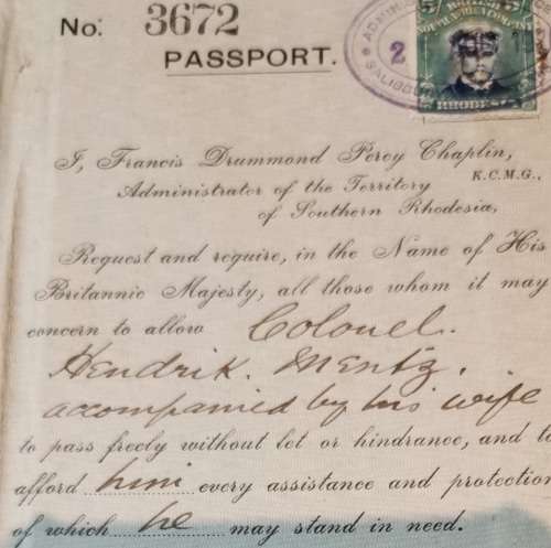 HENDRIK MENTZ ,1920 -24 SA MINISTER OF DEFENCE PASSPORT,WINSTON CHURCHILL INVITE AND PROGRAMME LOT