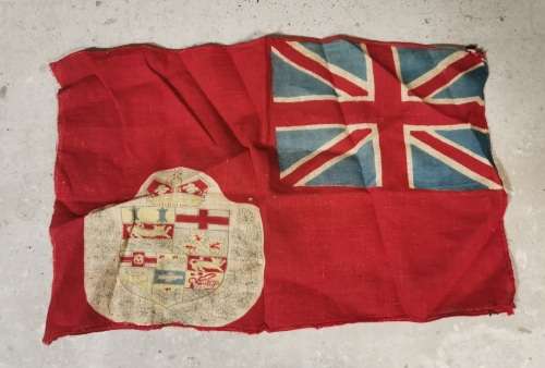 Original Small 1870-1898 Boer War Canadian Red Ensign Flag