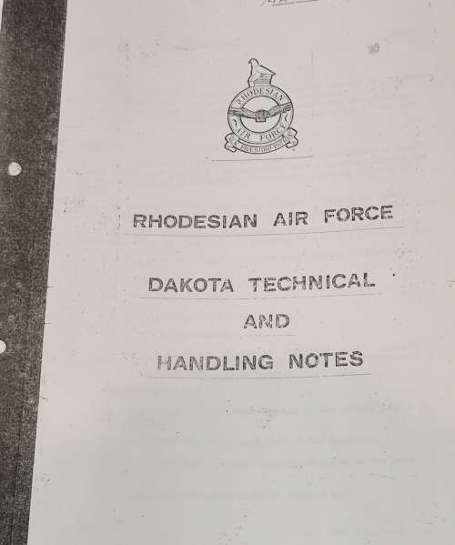 RHODESIAN AIR FORCE DC-3 MANUALS