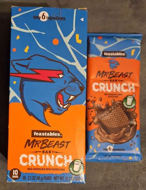 FEASTABLES MR BEAST CRUNCH CHOCOLATE BAR