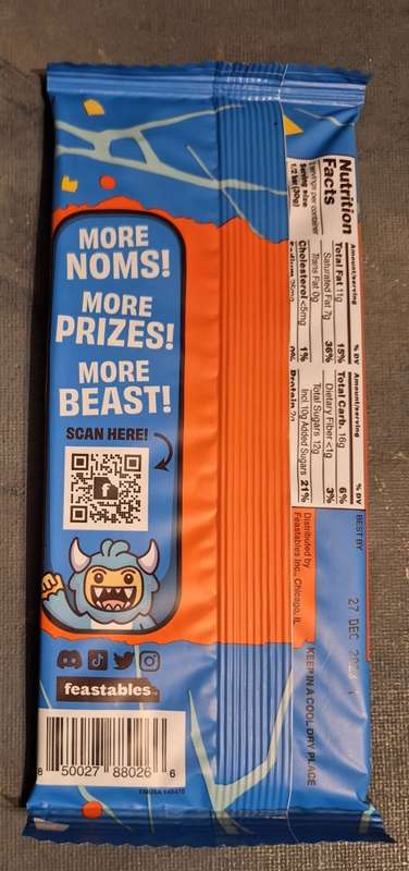 FEASTABLES MR BEAST CRUNCH CHOCOLATE BAR