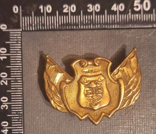 BOER WAR ORANJE VRYSTAATS ARTILLIERIE SLOUCH HAT BADGE