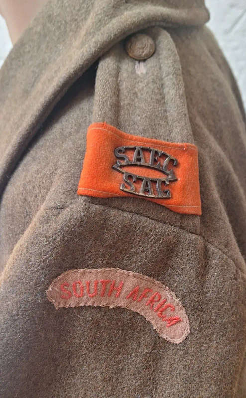 WW2 SOUTH AFRICAN ENGINEER CORPS GREATCOAT ,NORTH AFRICAN /ITALIAN CAMPAIGNS