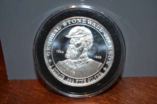 General Stonewall Jackson 1oz .999 Silver Token