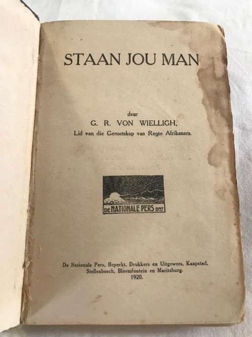 Staan Jou Man - G.R.Von Wielligh