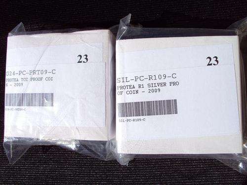 ***2009 PROTEA SEALED PROOF TENTH GOLD AND R1 SILVER COMBO SET # 23***