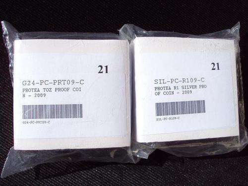 ***PROTEA - GOLD TENTH OUNCE AND SILVER R1 COIN >>> BOTH PROOF, SEALED AND NUMBERED 21***