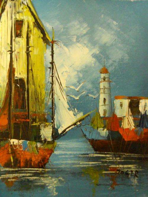 CLEARING   ####################   CANVAS OIL PAINTING,  !!! R800-00 !!!