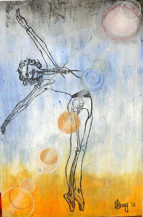 SALE!!!SA Artist-NDowning-Original Oil On Multimedia and Board - Dancer 2