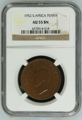1952 - 1 Penny - AU55BN - NGC grade