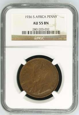 1936 - 1 Penny - AU55BN - NGC grade