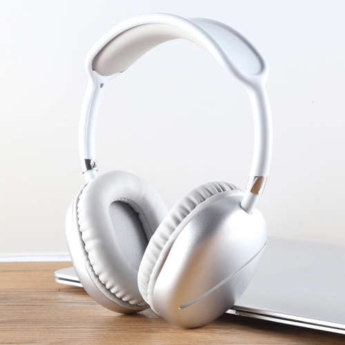 AKZ MAX 10 Noise Cancelling LED Light Bluetooth Headphones with Mic - Silver