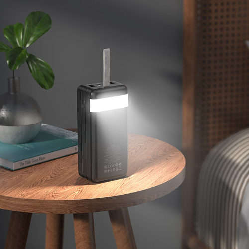 HOCO 60000mAh Fast Charging 22.5W QC3.0 LED Power Bank - Black -J65B
