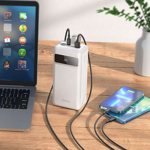 HOCO 60000mAh Fast Charging 22.5W QC3.0 LED Power Bank - Black -J65B