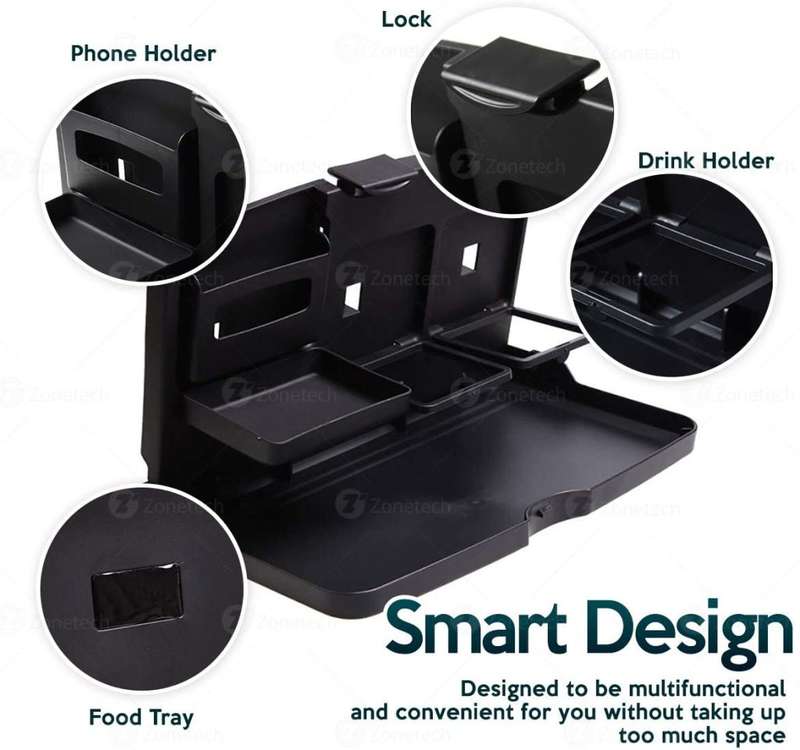 Multi-Functional Portable Foldable Backseat Car Tray