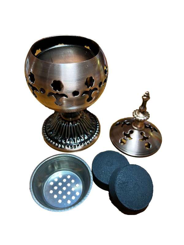 Bakhoor Incense Charcoal Burner & Charcoal Tablets Combo
