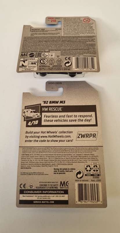 Hot Wheels 92 BMW M3 Combo