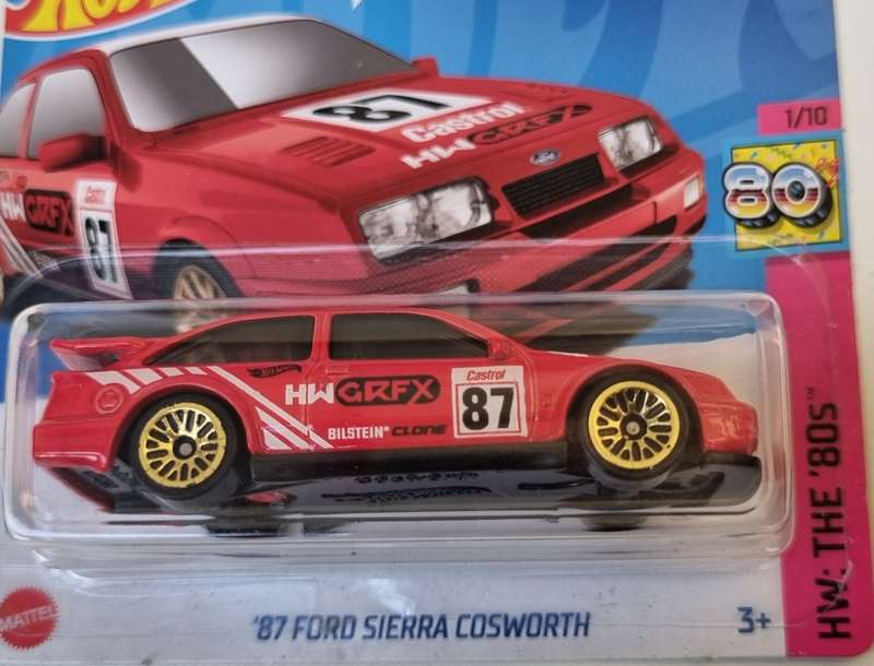 Hot Wheels 87 Ford Sierra Cosworth Red