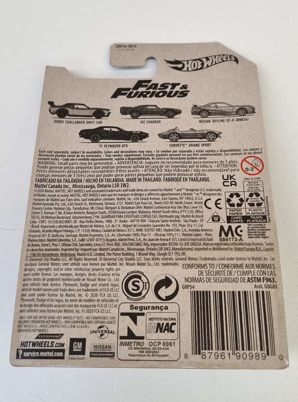 Hot Wheels Fast & Furious Dodge Challenger Drift Car