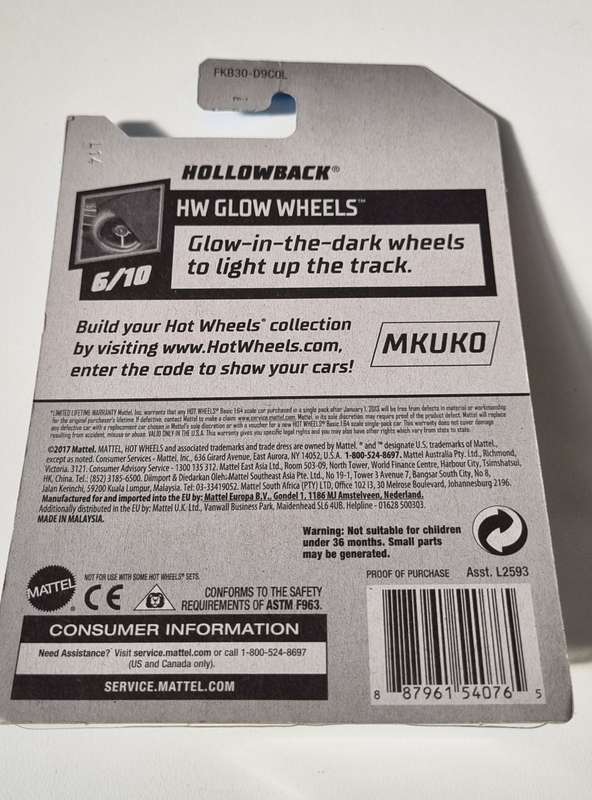 Hot Wheels Hollowback Treasure Hunt