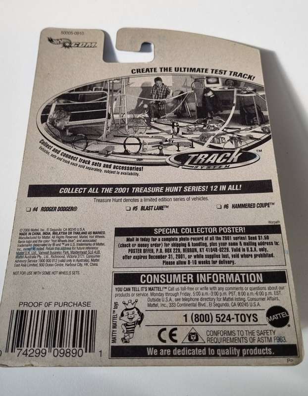 Hot Wheels Hammered Coupe 2001 Treasure Hunt Series