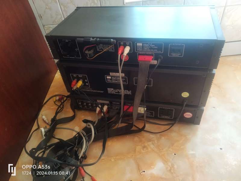 1984 Sansui Stack Music System. RS-7 remote control receiver, D-400M, T7 Tuner