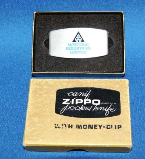 Zippo - Carnif Pocket Knife - With Money Clip - Westroc Logo