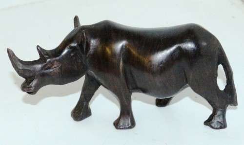 Rhino made from African Blackwood