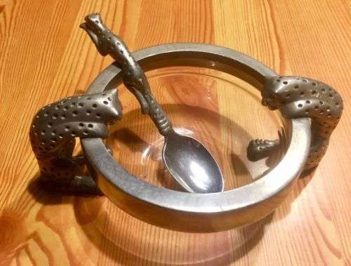 Diana Carmichael Dish 90mm Double - Cheetah + Spoon