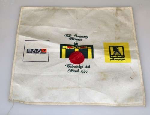 the centenary banquet 1989 memorabilia