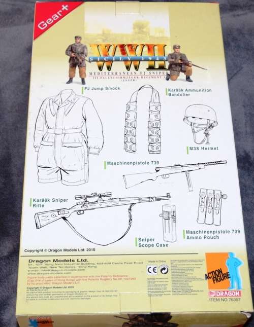 Dragon WWII Jager Eugene Brecht Mediterranean FJ Sniper III Fallschirmjager Regiment 3 Sicily 1943