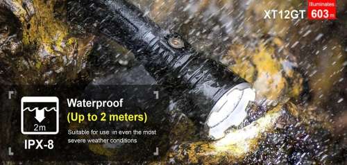 KLARUS XT12GT 1600 Lumens 603 Meters Rechargeable Tactical Flashlight